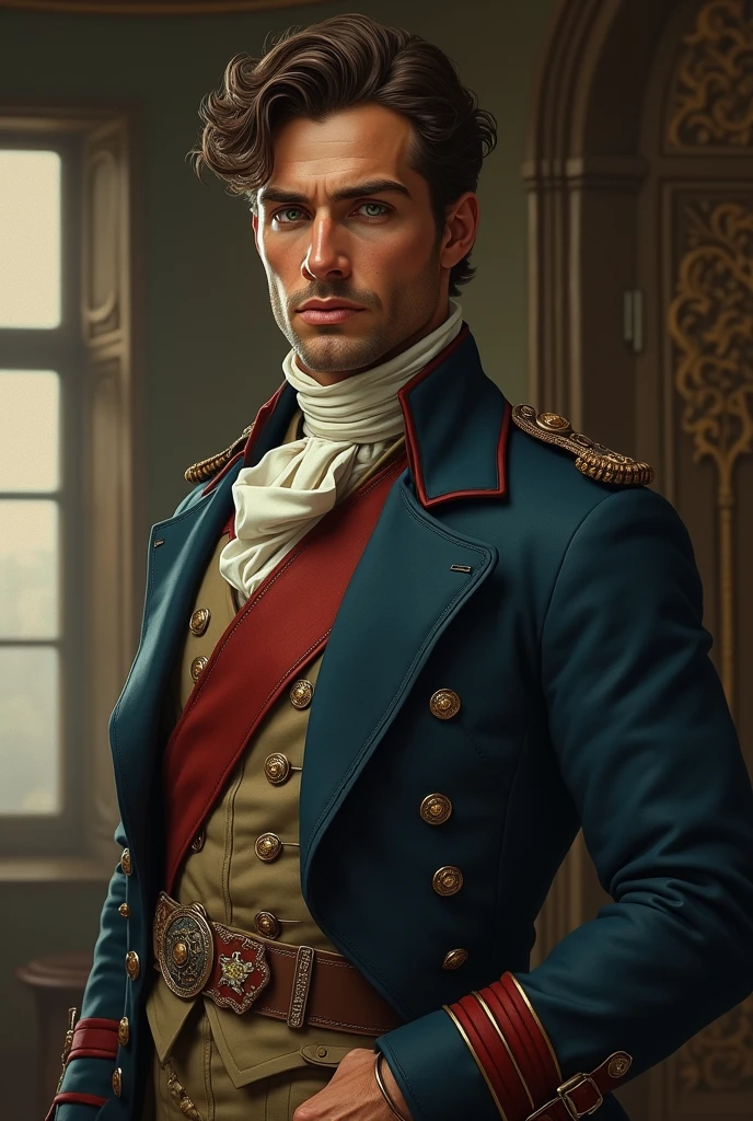 A young British man in his 30s Light green eyes Brown hair Muscular Looks like Alan Ritschon Lives in 1800 Ex-military
