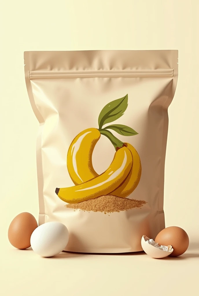 A logo for a bag of organic fertilizer made from banana and egg peels
