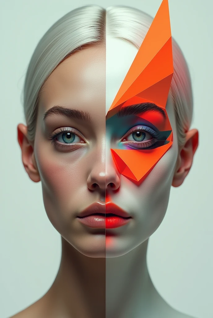 Drawing a realistic half and another side with polygons easier