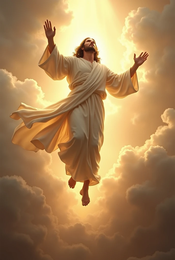 jesus christ risen in air and wave at us