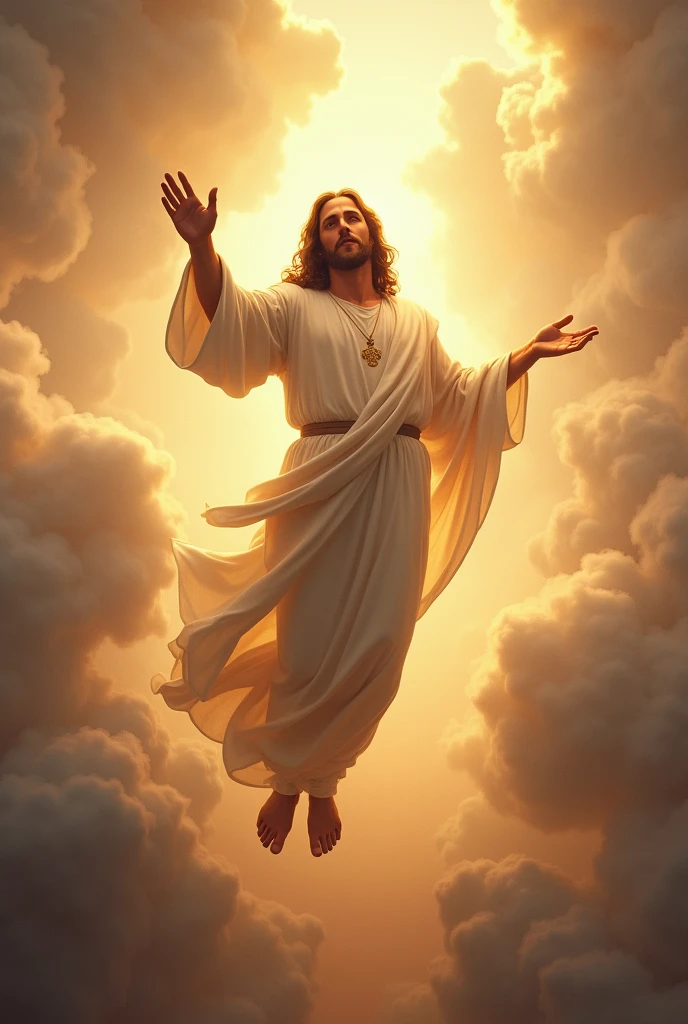 jesus christ risen in air and wave at us