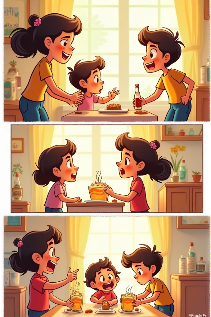 Generate me a family comic