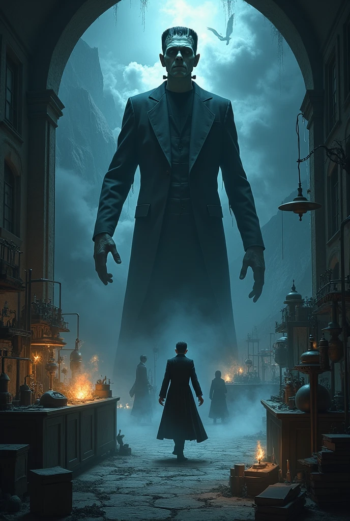 Create a movie poster using the work Frankenstein, by Mary Shelley. In the content of the text you must present: Characters (primary and at least two secondary), 1 relevant event, 1 large image and other aspects of the text. Must be submitted separately, It can be prepared digitally or physically (minimum letter size), properly identified with the student&#39;s full name and section; besides, must be completely original, otherwise it will not be graded
