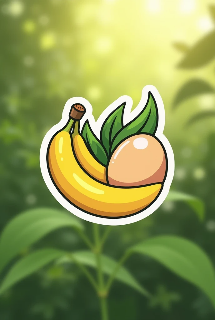 A logo for an organic fertilizer bag made from banana and egg peels that does not leak out of the bag, Just something creative about banana and egg peels and what is friendly to mother earth