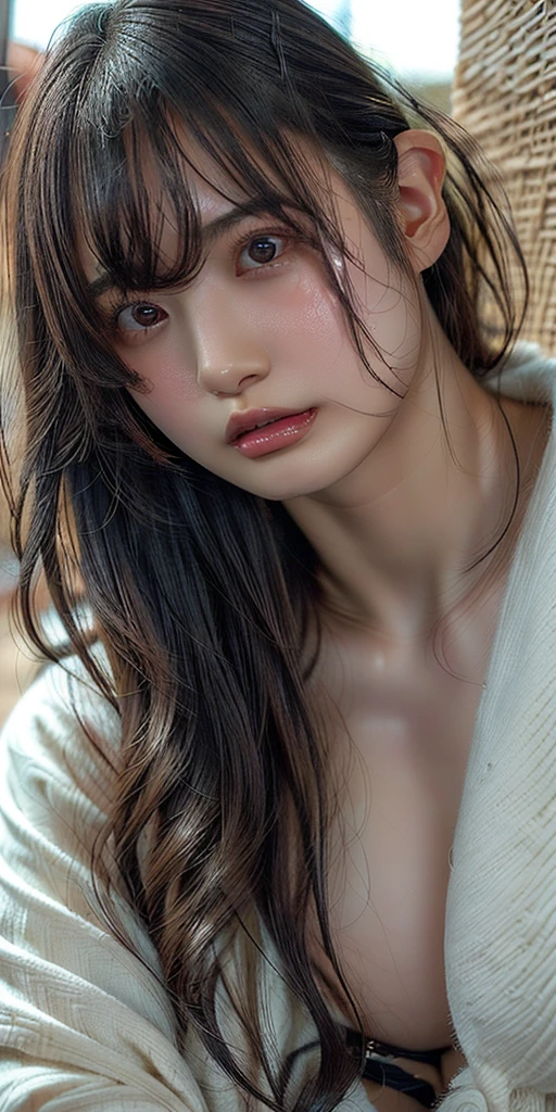 ((The most beautiful mother in Japan))、((sexy))((Sex Education Mom))((sexyすぎるママ))、((Big breasts that are too big and a little saggy))、((Very soft breasts))、((Smooth Bob Hair))((Wearing a very thin, obscene see-through dress))((Perfect body))、((クールな顔立ちにピュアでsexyな表情))、((A motherly face))、((Sweaty body))((涙とsexyな目))、((Bask in the sunlight))、((Beach background))((Everything is full of sex appeal))、((Sweat makes the skin oily and shiny.))、((Realistic mommy boobs))、((Sweaty, shiny skin))、((超弩級のsexy身体))((sexy雰囲気の写真))、((Sweat is running down her cleavage))、、((Plumplung))((Breasts that you want to suck))、((She looks at the camera with a shy, post-sex look))、((The shape of the female genitalia is clearly visible)),