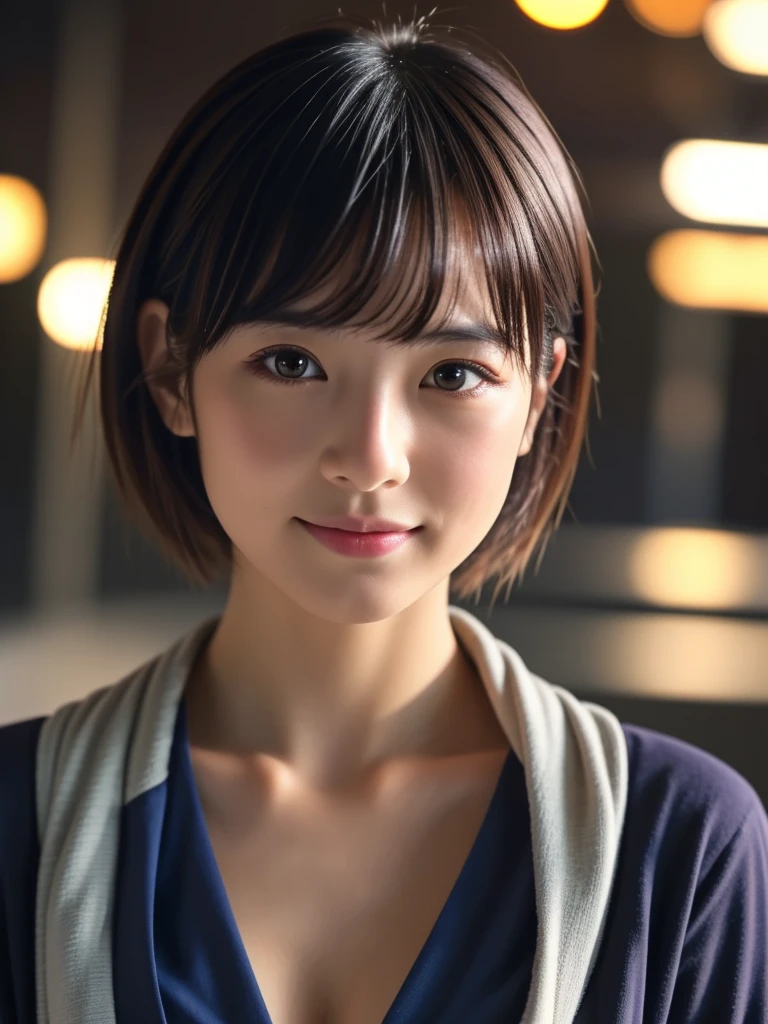 masutepiece, (Best Quality:1.4), Realistic, Dramatic lighting,Professional Writing,strong shadows,Highly detailed unified 16k wallpapers, Photorealistic ray-traced depth of field,、Rainy city night buildings ,Orange filter、((Random pose 1.3)),drenched, Dripping, Wet Face,Wet clothes, Wet Skin, Wet Hair,A young woman with a cute face like a Japanese idol,(Cleavage),((Cinema Lighting),(Natural light),(High level of artistry),(artistic),(Indistinguishable quality from the real thing),RAW Photos,Genuine,Genuine,High resolution,RAW Photos,masterpiece, beautiful