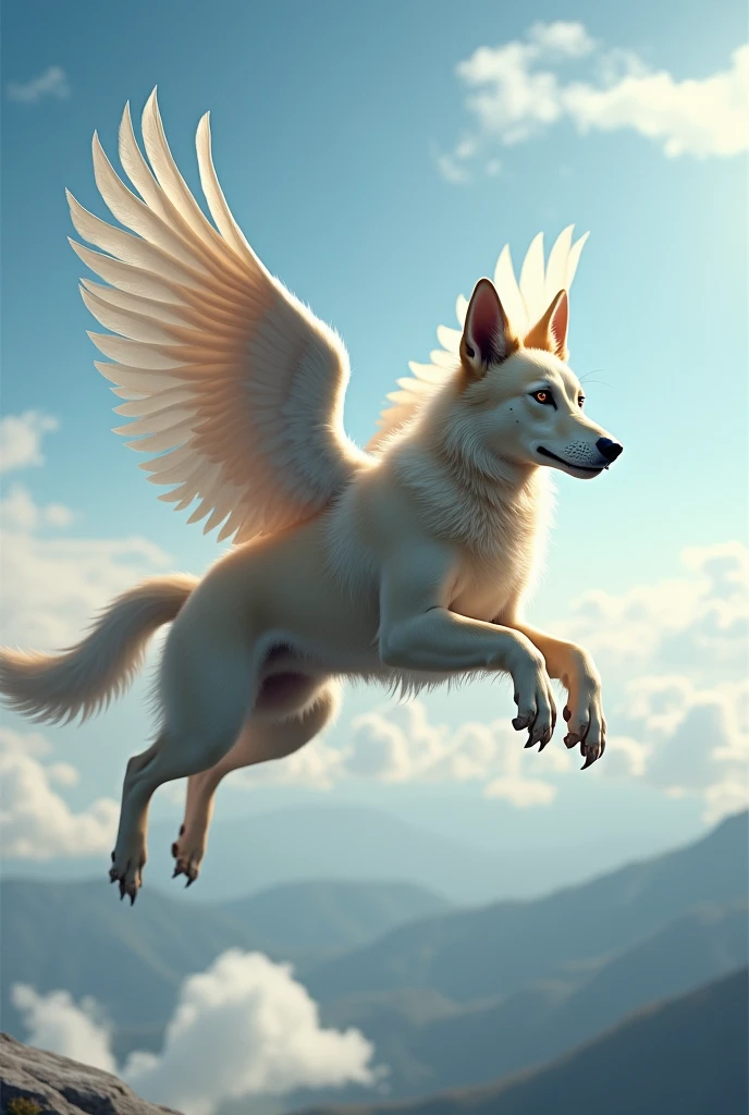 Create me a flying dog