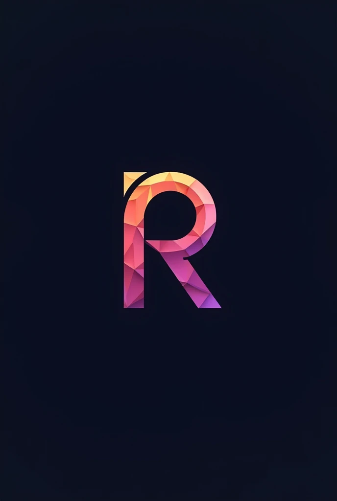 Create a logo for "Roya Glam," a modeling agency specializing in AI models. The design should seamlessly blend elements representing both human and AI models. Incorporate sleek, modern aesthetics that reflect sophistication and innovation. Consider using abstract or geometric shapes to symbolize the fusion of human beauty and advanced technology, with a color palette that exudes elegance and futuristic vibes. The logo should capture the essence of cutting-edge fashion and the seamless integration of AI in the modeling industry