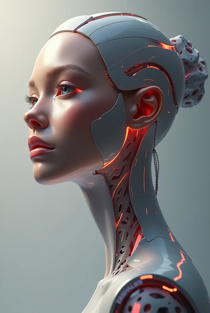 Create a logo for "Roya Glam," a modeling agency specializing in AI models. The design should seamlessly blend elements representing both human and AI models. Incorporate sleek, modern aesthetics that reflect sophistication and innovation. Consider using abstract or geometric shapes to symbolize the fusion of human beauty and advanced technology, with a color palette that exudes elegance and futuristic vibes. The logo should capture the essence of cutting-edge fashion and the seamless integration of AI in the modeling industry