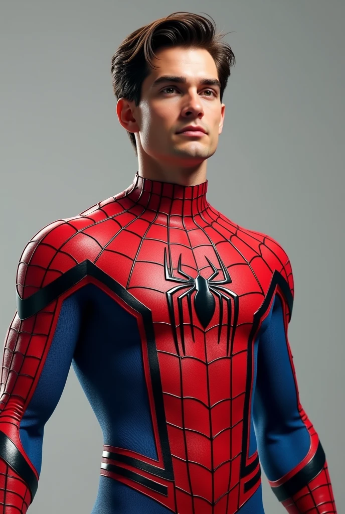Actor Tobey Maguire in realistic Spider-Man costume