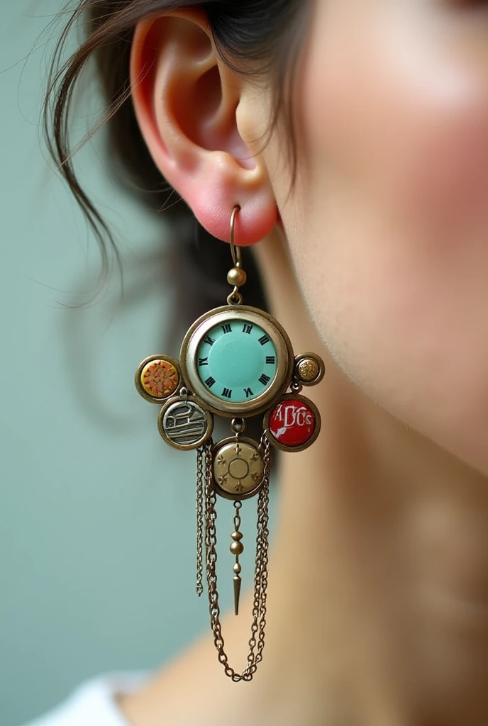 Create earrings with can pull top/pop top
