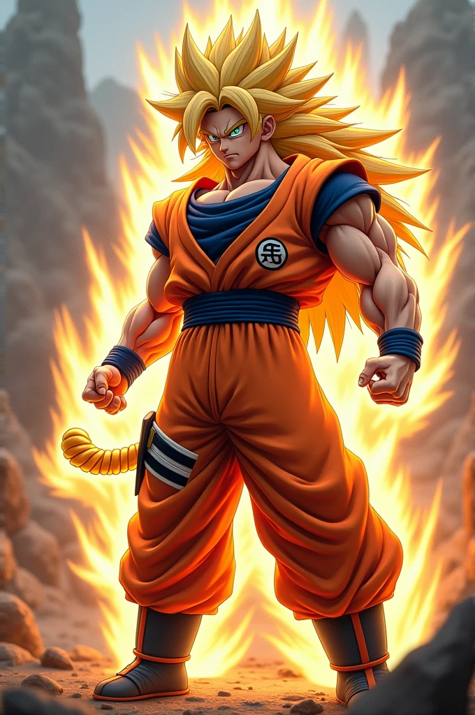 Goku ssj4 with naruto's clothes