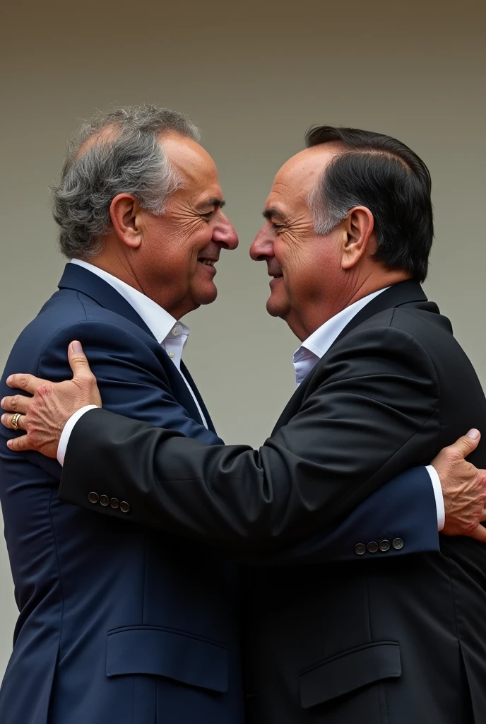 A hug from Lula and Bolsonaro.