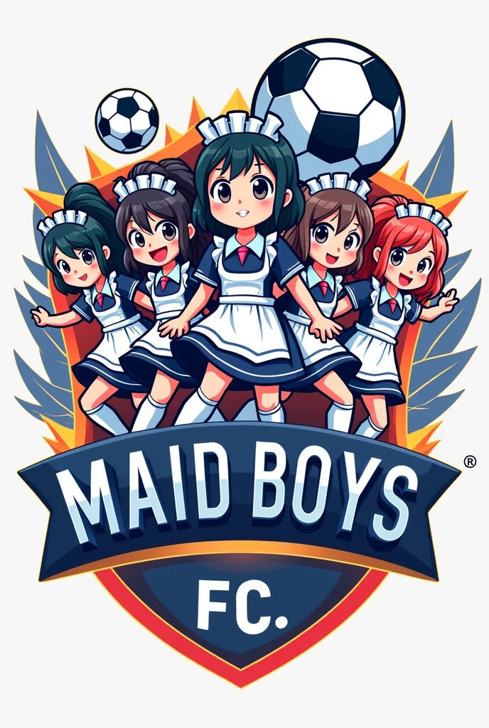 Make a soccer club logo called Maid Boys FC