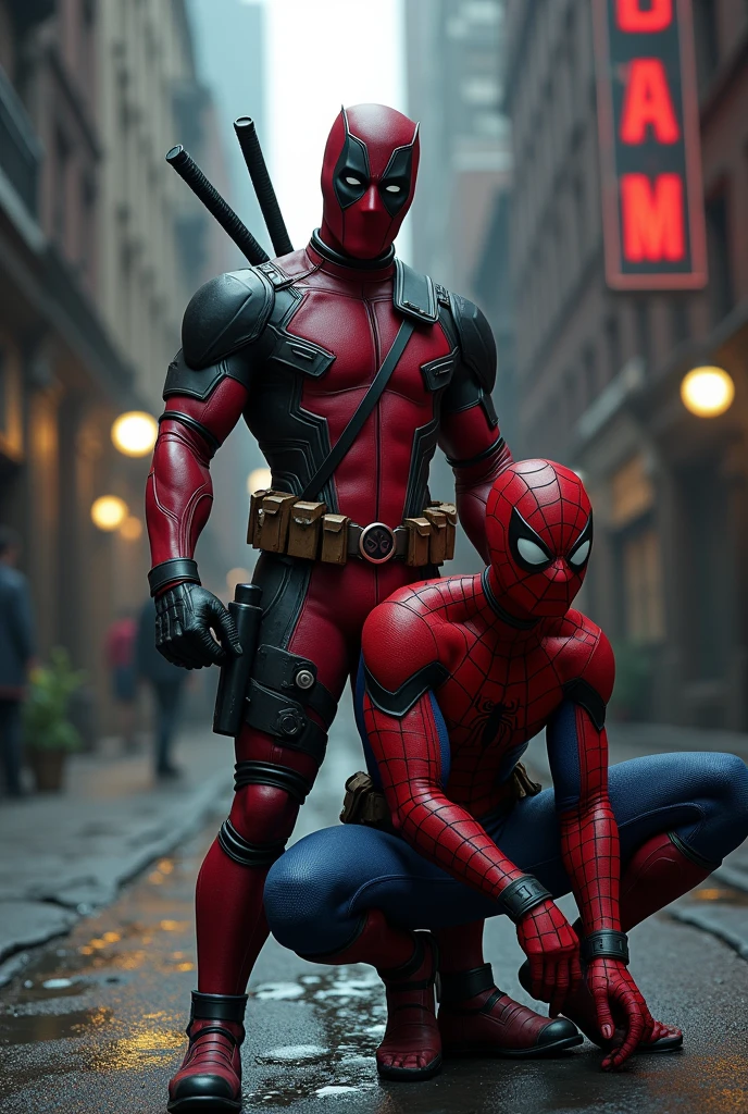 Realistic Deadpool and Spider-Man