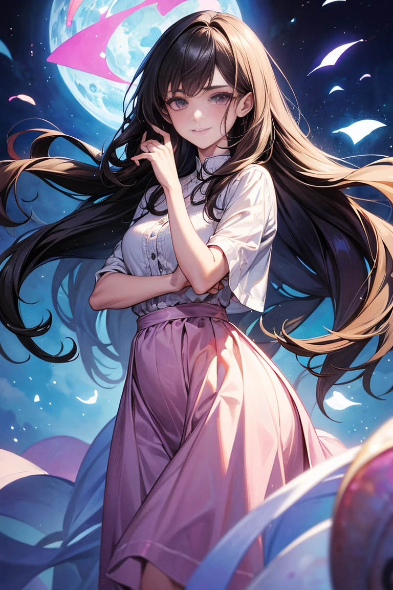 (ultra detalhado, absolutamente resolução, melhor qualidade:1.3), 2.5D, bela moça, fleeting e sad expression, cabelo liso castanho claro bagunçado em camadas, testa, (attractive e seductive) e (amorous e lewd) Face, inventar, vestindo um vestido preto de estilingue, proporções glamourosas, fundo escuro e opaco, delicate e dynamic effects, efeitos de filtro nebulosos, efeitos de iluminação iridescente, artístico, Hiper, arte digital gráfica em CG, BREAK olhos escuros, man and woman, couple, love, mature, a cat woman, she has freckles, she has dark brown eyes and an upturned nose, she is happy and smiling, she has long wavy hair, black hair, she is wearing aviator sunglasses with clear lenses in a soft watercolor style. The girl's clothes must be pink, purple, and blue in celebration of the bisexual, with stains of ink and watercolor mixing and filling the scene. he has blonde hair, he is handsome, he is slim. There should be a subtle, nuanced change in colors using the impasto technique with gouache paint. There should be a light rain in the watercolor painting with a little watercolor paper texture and a pastel background.