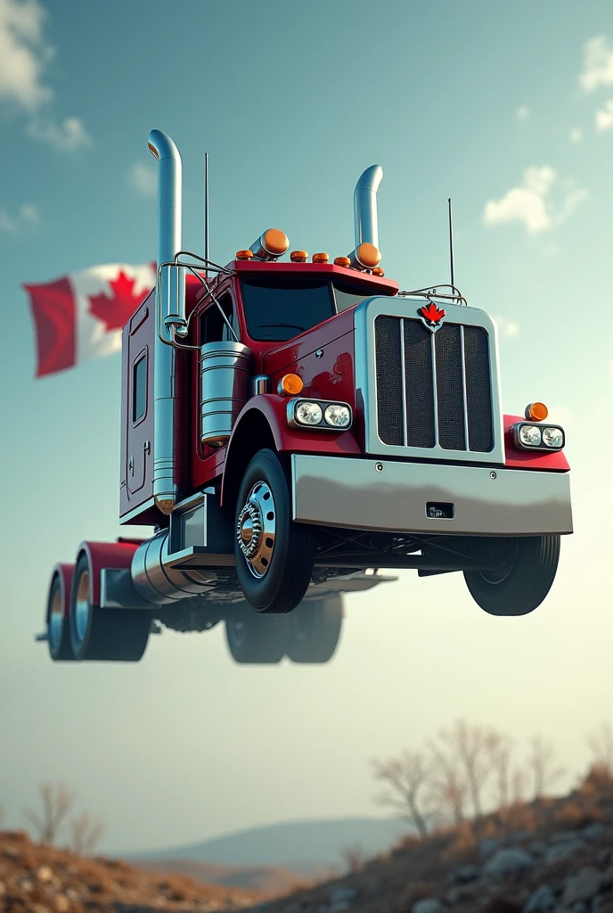  canadian truck in the air