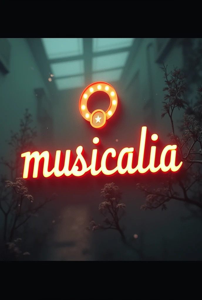 Create an Instagram profile picture for a professional flashback show account. The image must contain the number Musicalia 