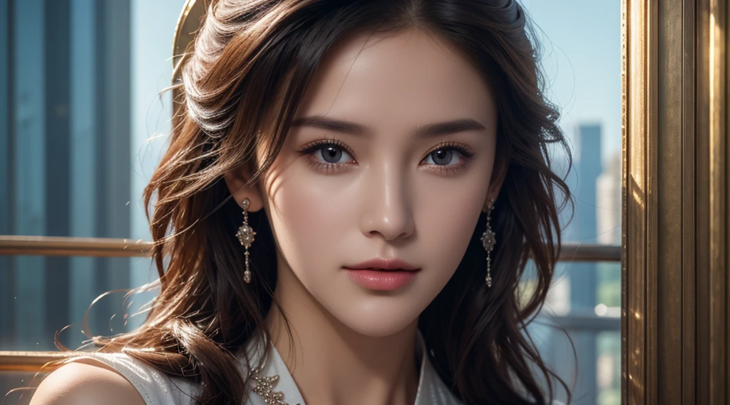 masterpiece,Top quality,best quality,Official Art,Beauty and aesthetics:1.2),(masterpiece:1.3), (8K, Realistically, RAW photos, best quality: 1.4), Pretty Face, (Realistic face),Ultra-high resolution, Ultra-realistic photos, Very detailed, Golden Ratio, (Full of energy:1.3),(saturation:1.3),Unreal Engine, (High Detail: 1.9),(Miss:1.4),individual,Dragon Horn,Batwing,Destroyed city in the background,Medium and long-range shots,dramatic,(middle Ages:1.8)