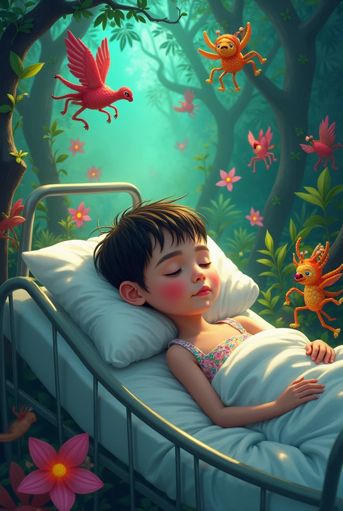 Child in a coma dreaming of alebrijes and animals