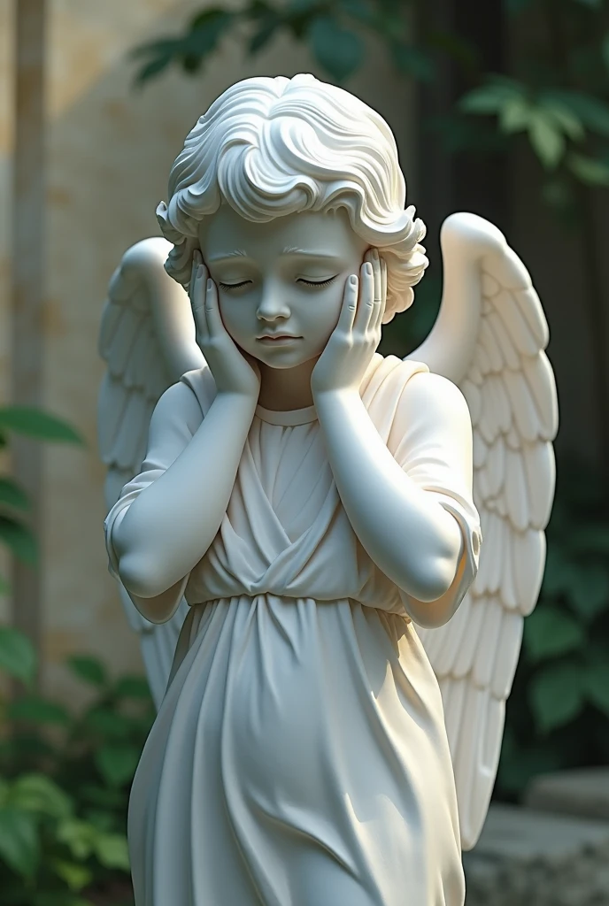 a little angel statue 