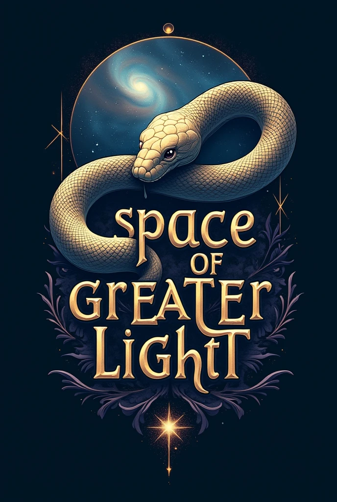 logo written "Space of Greater Light" with boa constrictor theme