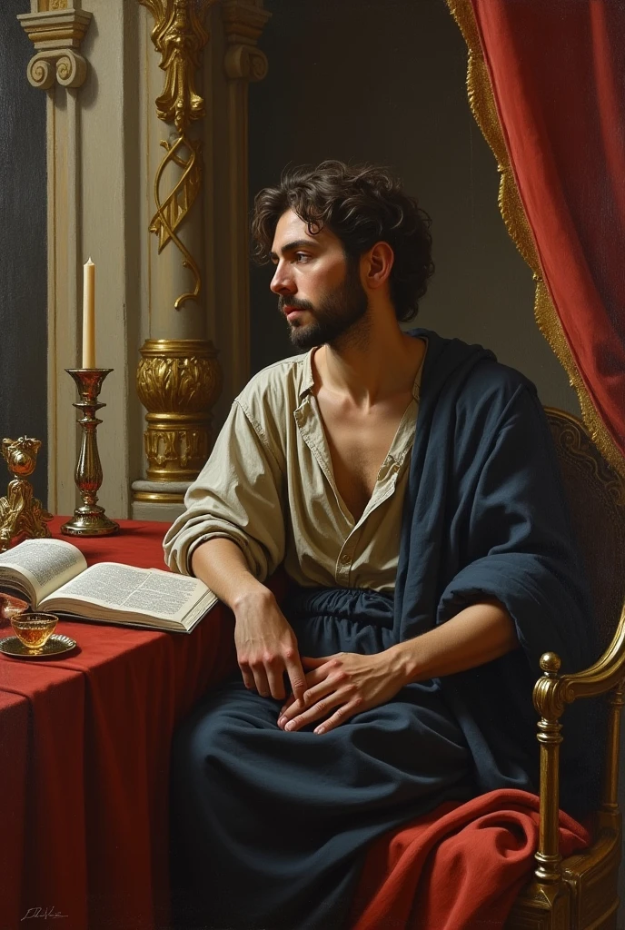 creates a painting in a Renaissance style about morality