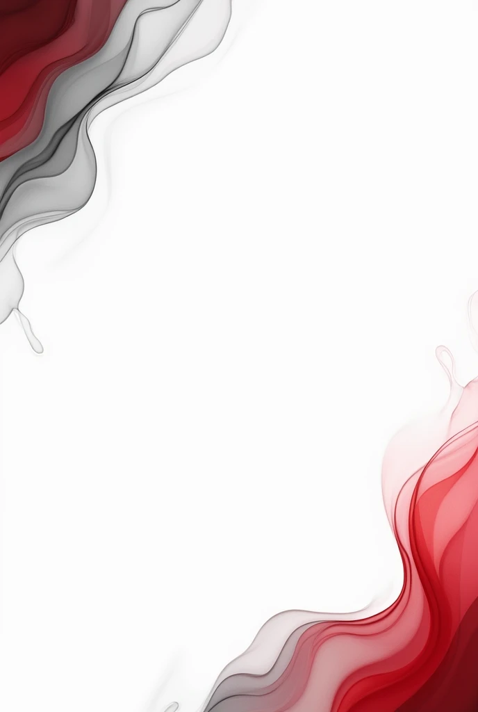Make a image that I can use on my book, with white background and some red and gray details in waves at the corners