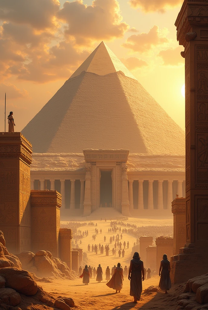  built the iconic pyramids and practiced polytheism.