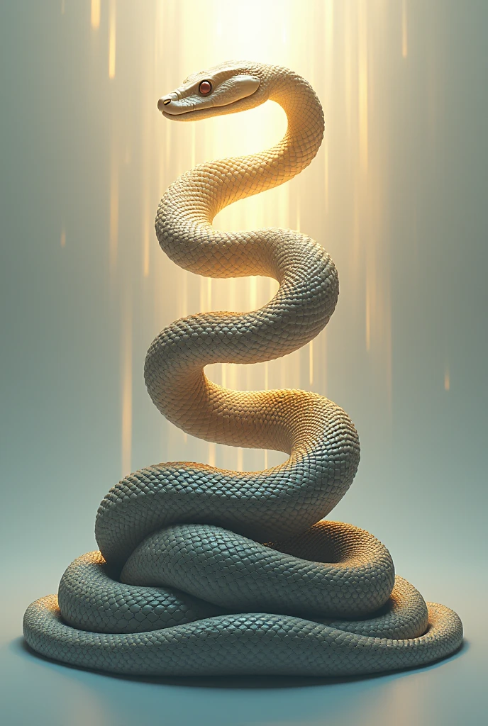 Logo written Espaço da Luz Maior with a boa constrictor theme