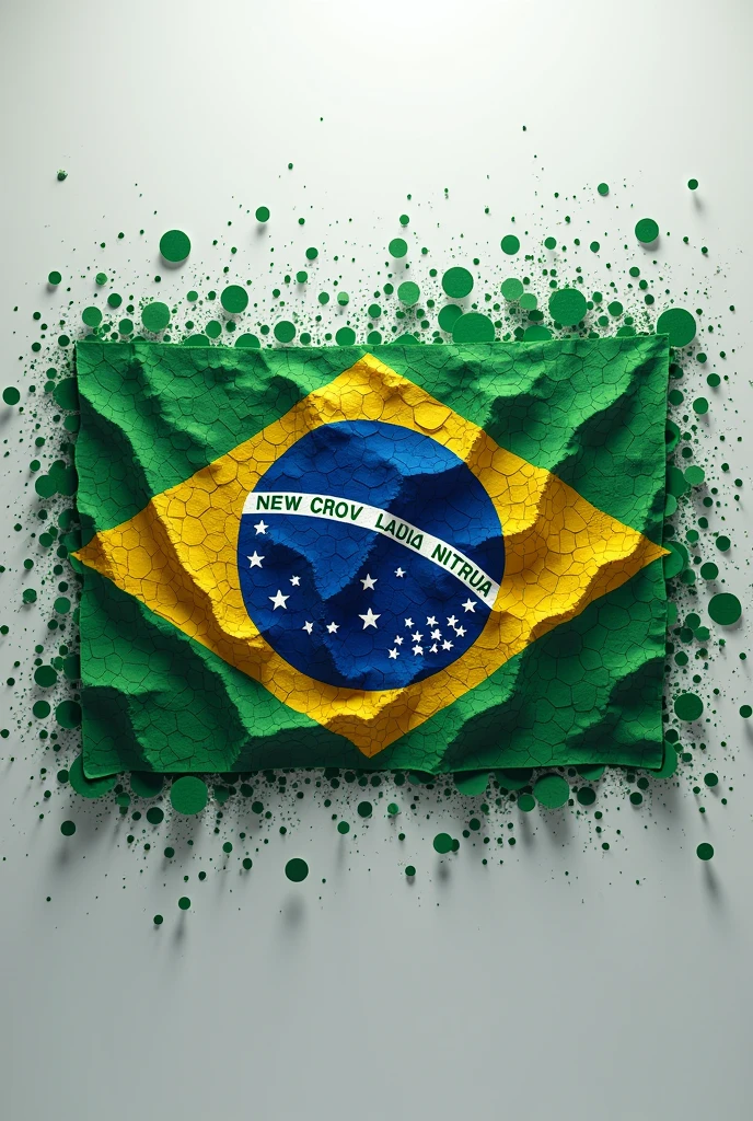 Brazilian flag full of holes