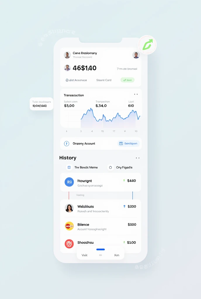 layout of a banking application