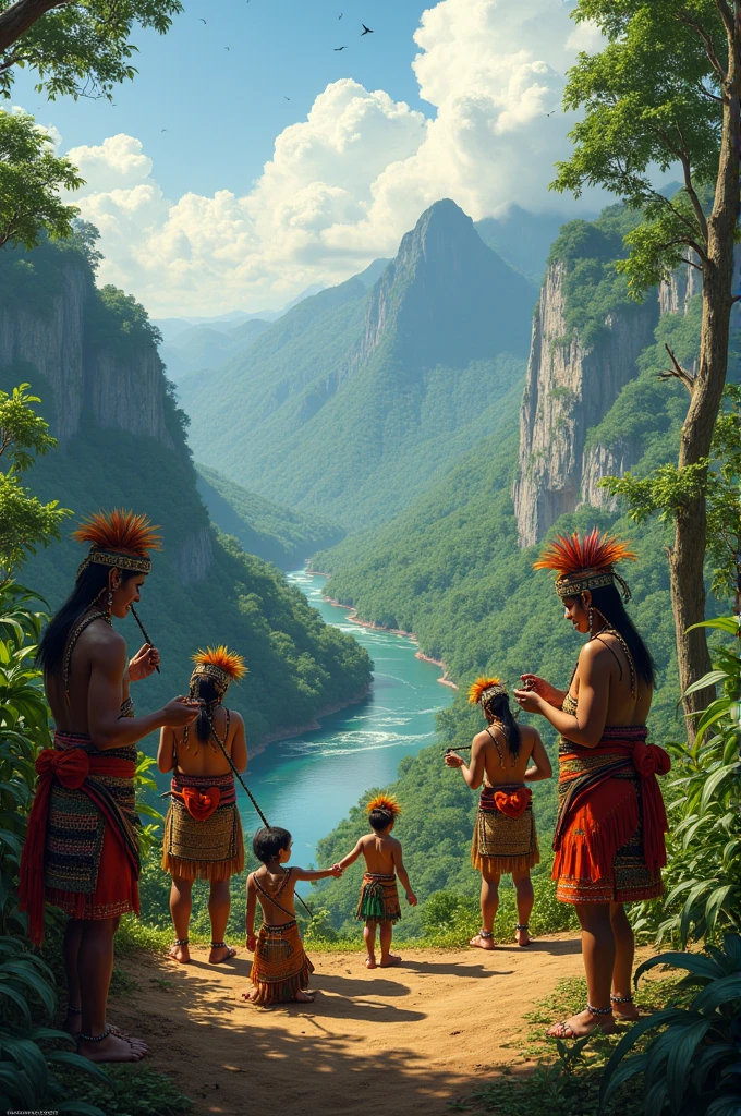 Create an image inspired by the Panamanian region of the Ngöbe-Buglés