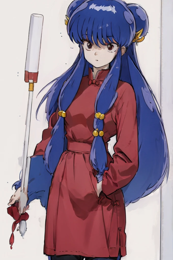 (((shampoo))), 1 female, 30-year-old, alone, thin, slender, Anime style, Are standing