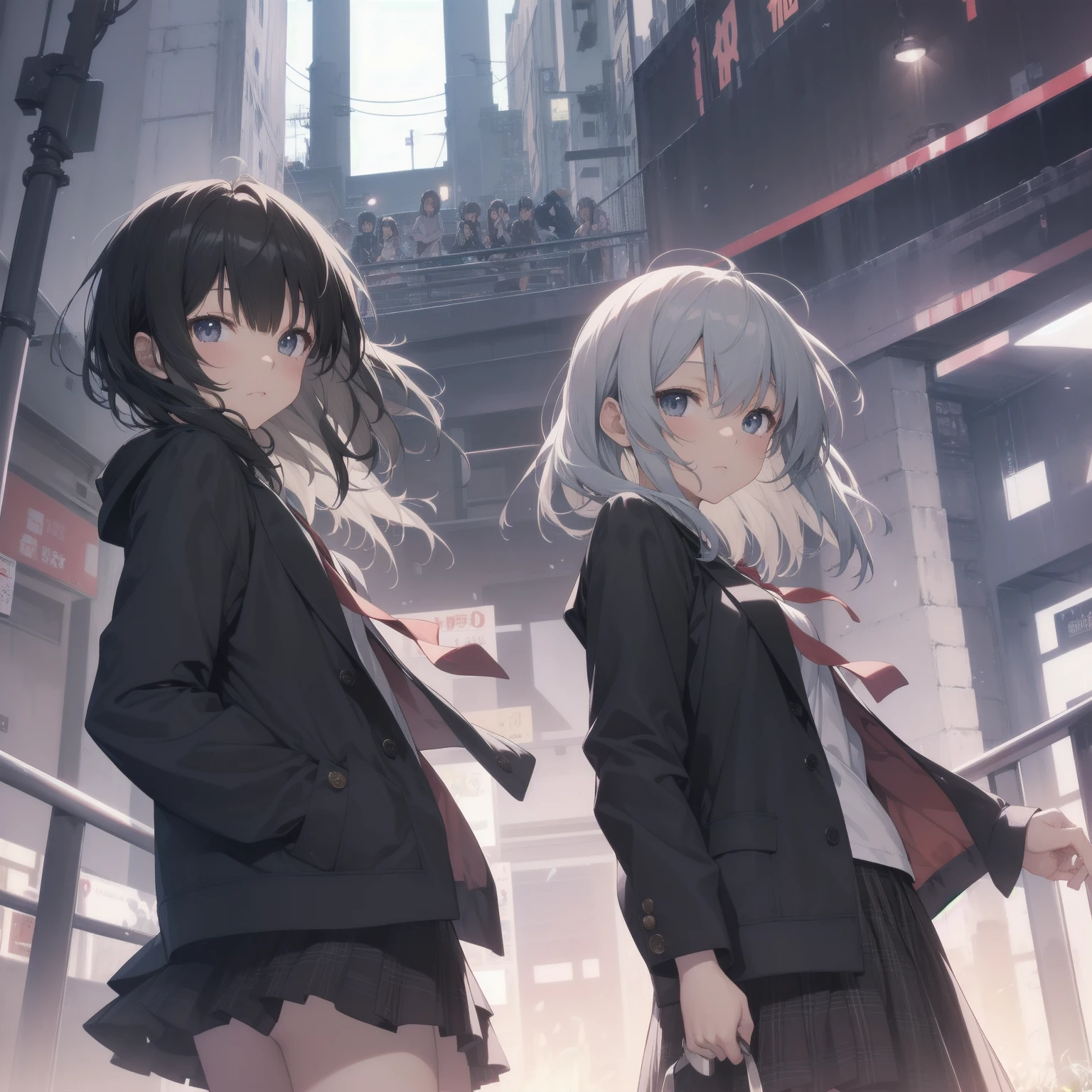 ultra-absurdres-Top quality by artist God, ultra-detailed, high resolution, anime moe artstyle, best anime 8k konachan wallpaper, pixiv contest winner, pool:2810, perfect anatomy,break, 1girl, (Please draw a girl walking sleepily to school alone. )break,(Solo,little female,15yo:1.3),Full limbs, ,a junior high school student, (very short hair), short cut, flat chest, , small butt, small black eyes, beautiful detailed eyes, well-proportioned iris and pupils, expressive eyes, highres detailed hair, soft expression, salor school_uniform, sailor collar, serahuku, bow, pleated skirt,(Detailed Lighting), (Detailed background), in the School commute route. break,super detailed skin, Best cinematic lighting powered by famous artist, 8k,beauty illustration,photoshop_(medium),very aesthetic,break,((artist:takeuchi_takashi )), artist:clamp ,artist:carnelian ,artist:kantoku ,