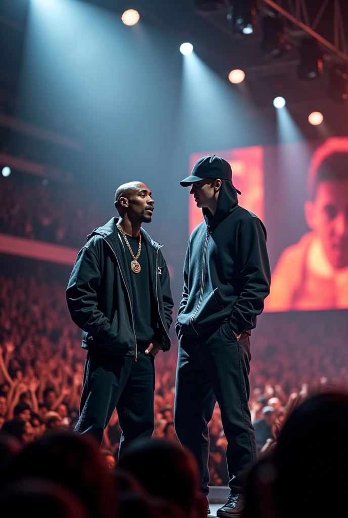 2pac and Eminem singing in concert