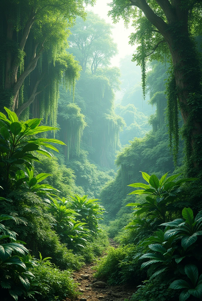 Create a image of lush vegentation