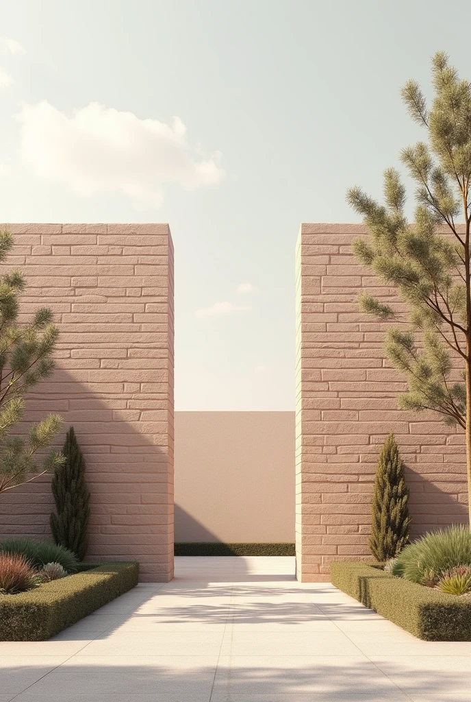 Plot of 10 * 20, the perimeter, built of noble brick material,  of 3.5 meters high with nothing else 