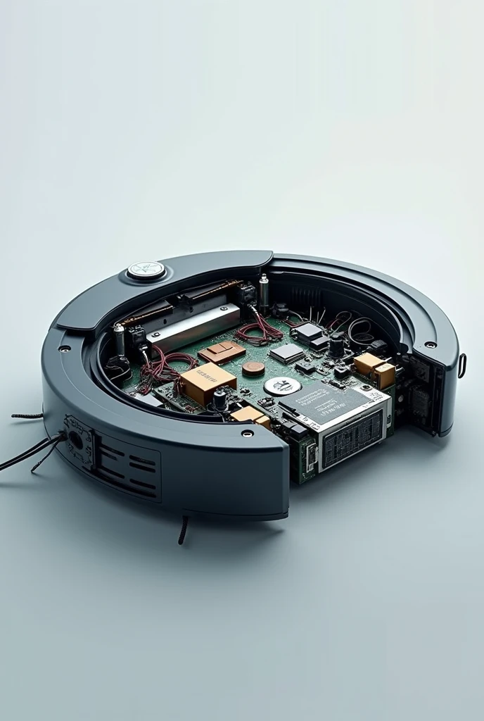 360 s8 robot cleaner open showing the internal part of the robot cleaner