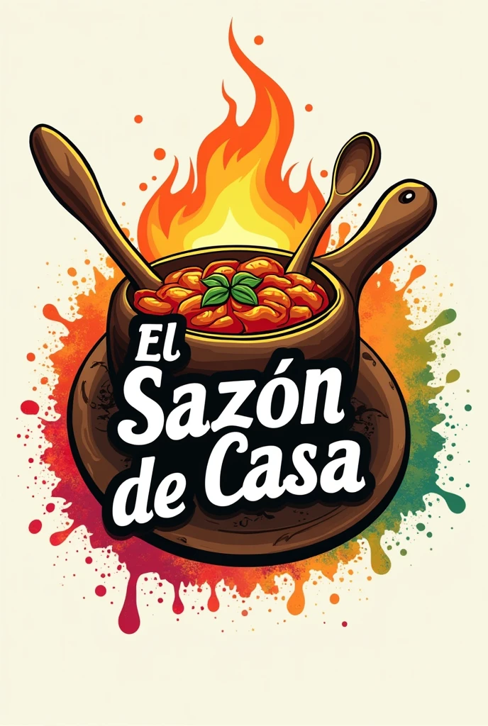 We want a logo for my mom's kitchen, which is called "El Sazón de Casa", We want something that projects the idea we have as such, We want the logo to be colorful and to attract the attention of our potential clients.
