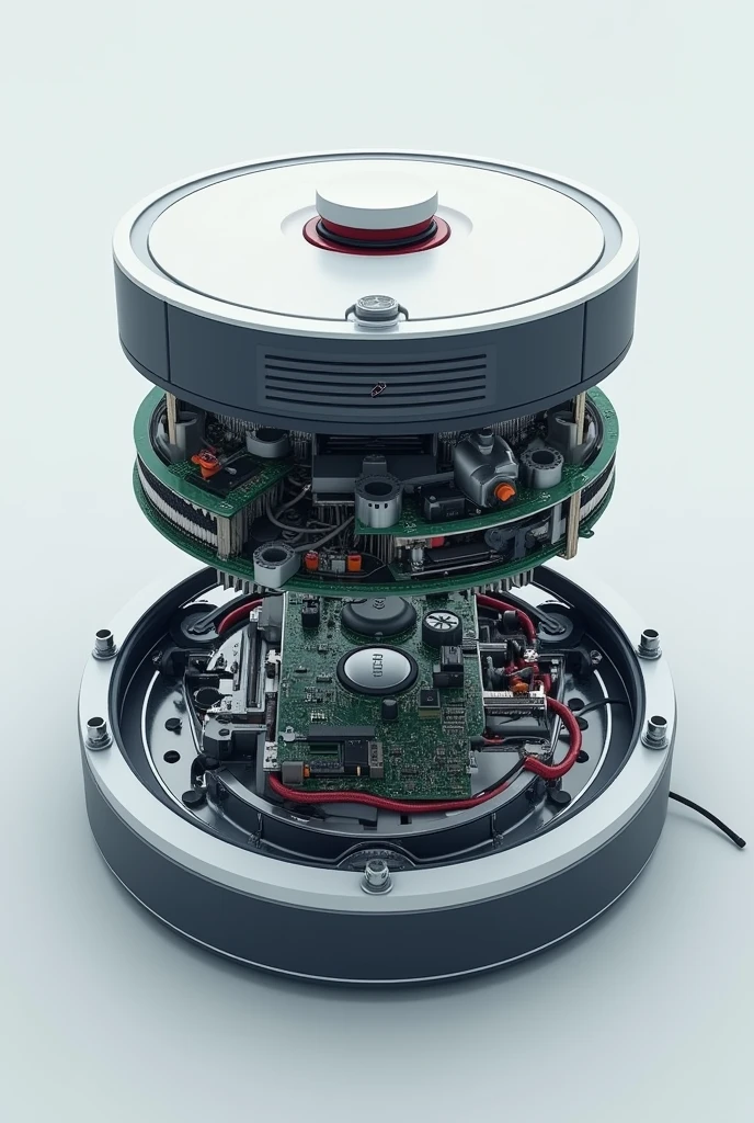 360 s8 robot cleaner open showing the internal part of the robot cleaner, from the perspective below