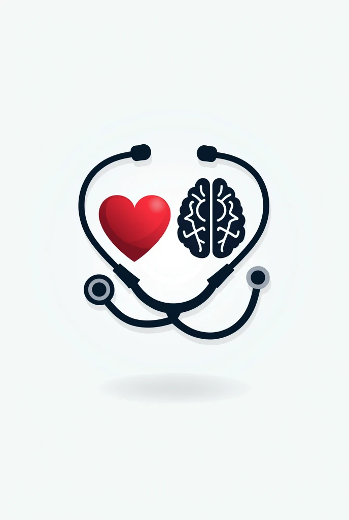 Graduation logo for doctors with heart, brain and stethoscope XV

