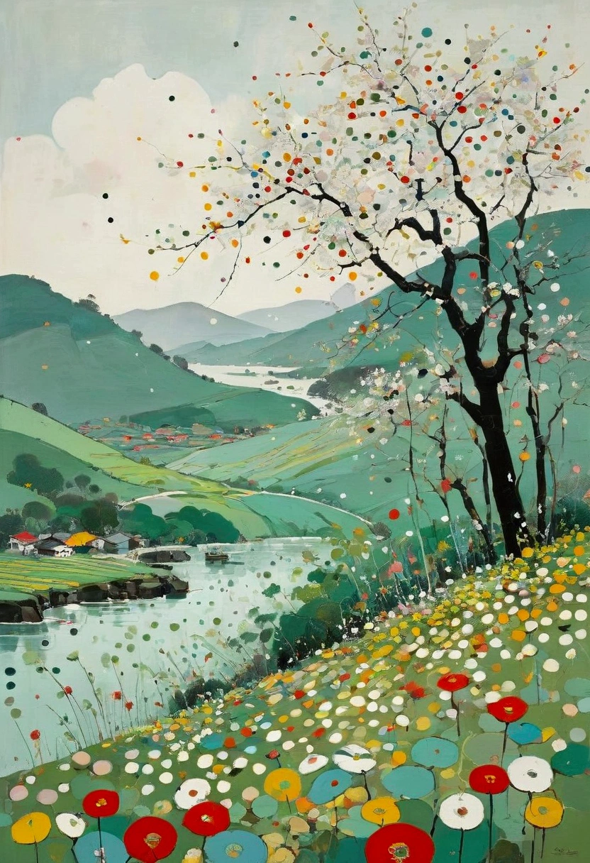 Impressionist Polka Dot Art，Wu Guanzhong