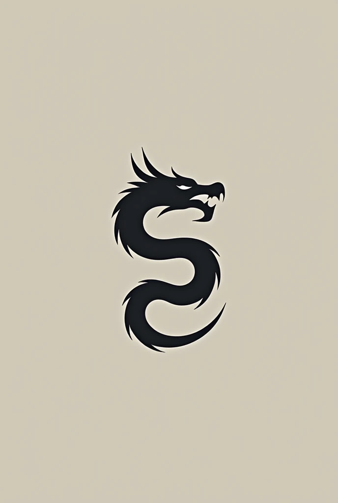 Logo, dragon, shape of number two, simple design