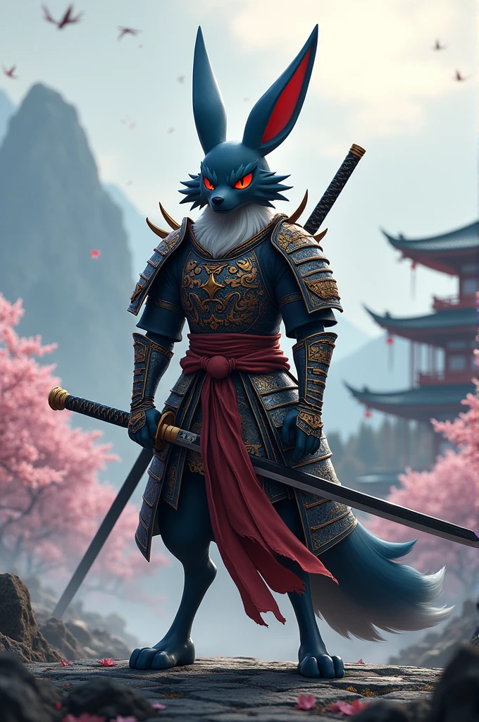 Lucario as a samurai