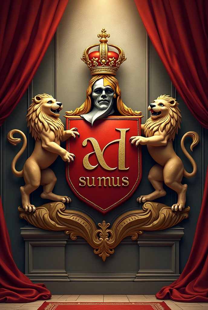 Coat of arms with the phrase: AD SUMUS
