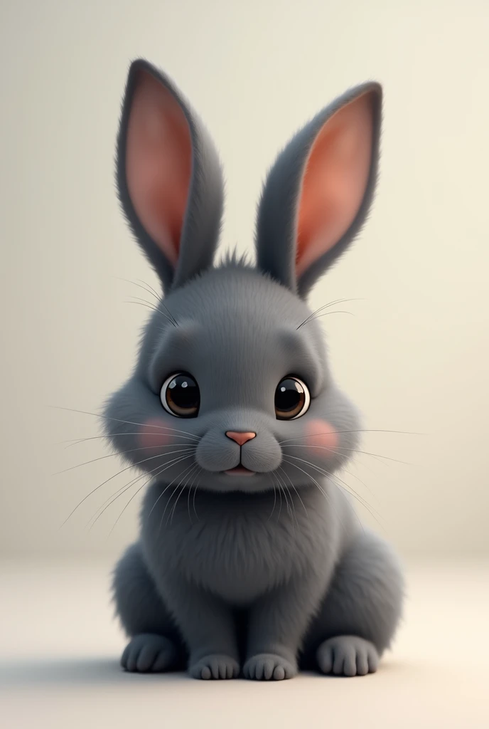 Dark grey cute rabbit