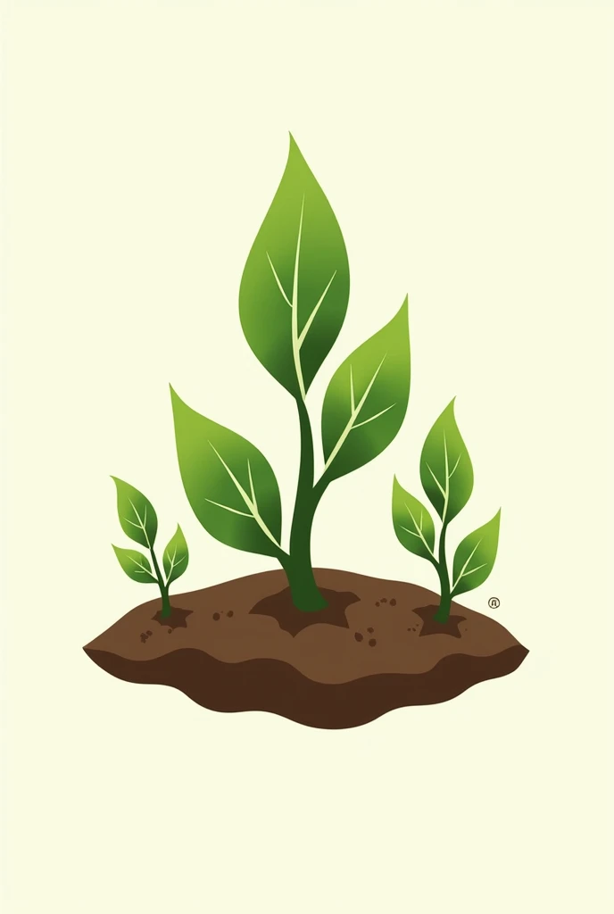 Logo with seedlings for a vegetable farming business 