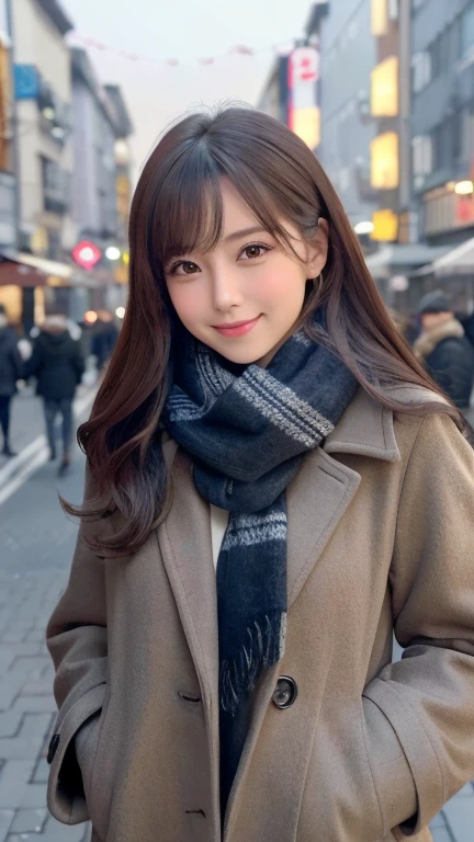 (8k, RAW Photos, Highest quality, Flying debris:1.2), (reality, reality的:1.4), (非常に詳細な8kwallpaper), Sharp focuS, Depth of the written border, Cinema Lighting, Soft Light, 細部までBeautiful Eyes, Asymmetrical bangs, Glowing Skin, Highly detailed skin ,High resolution, Attention to detail, Detailed hairstyle, Detailed beauty face, Hyper Real, Perfect limbs, Perfect Anatomy ,1 Japanese girl,Famous idols of Japan, Perfect female body,A Shy smile,short eyelashes,double eyelid,Look straight here,Wearing a long coat,Street,Stand up Straight and face me, whole body becomeS viSible,winter,Warm clothes,look straight at me,Wear a scarf,that'it's snowing,Streets of Europe.,At night,the lights are shining,Small buSt masterpiece、Highest quality、High resolution、Tabletop、wallpaper、reality的、Bright lighting、Professional Lighting、Face Light、Smooth lighting、Japanese women、Adult、Beautiful woman、action、gravure、Sexy、so beautiful、Beautiful Skin、Beautiful and detailed、Detailed face、slim、moderately、short hair、Brunette Hair、Brown eyes、Looking into the camera、Cleavage, Pretty face, Symmetrical eyeS, smile, Blurred Background, 超High resolution, Backlight, Top-down angle,whole body、Accurate 5 fingers, software , Bony body, (Highest quality, 8k, 32K, masterpiece, 超High resolution: 1.3), PhotoS of attractive Japanese women, One person'S, Abdominal muscles, Perfect body, 超Detailed face, Detailed lips, Beautiful Eyes, double eyelid, Light brown hair, Asymmetrical hair, Asymmetrical bangs, Messy Hair,