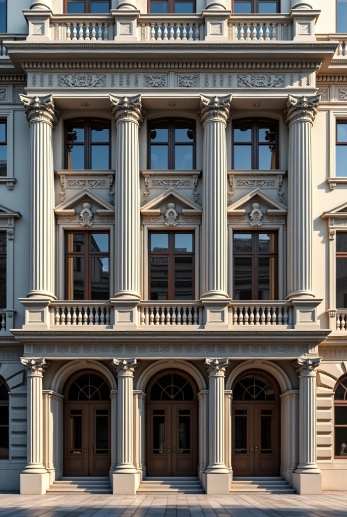 Front face of a large building as a texture